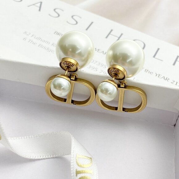 Dior double pearl earrings - Picture 6 of 7